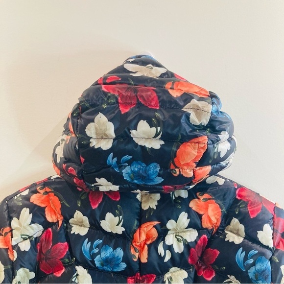 ORAGE Sz M Hooded Puffer Down and Feather Filled Floral Ski  Jacket Coat - Picture 8 of 13